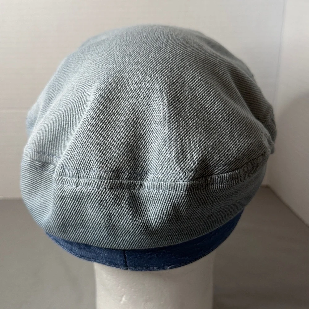 Epoch Sz S/M Stylish Blue Greek Fisherman Sailor Newboy Flat Cap Braided Band